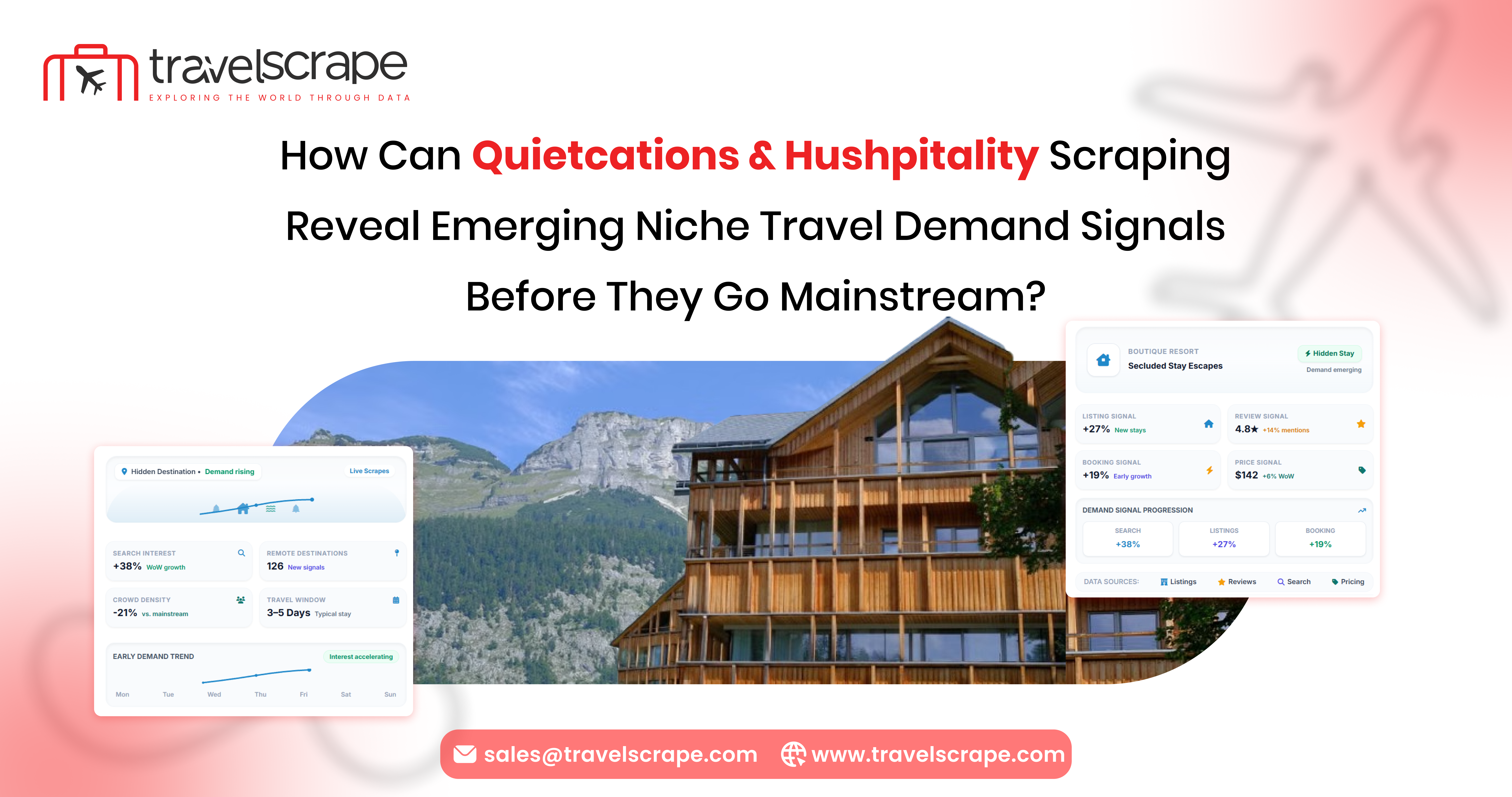 Quietcations & Hushpitality Scraping for Travel Demand Signals